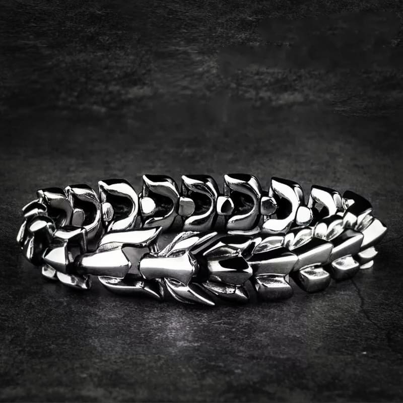 Pure Silver Antic Finish Bracelet For Men Online - Silver Palace